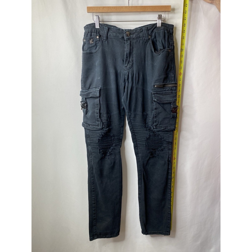 Grindhouse Men's Jeans Size 32/32 Street Wear Gorpcore Punk Tactical Pockets Y2K - Picture 10 of 16